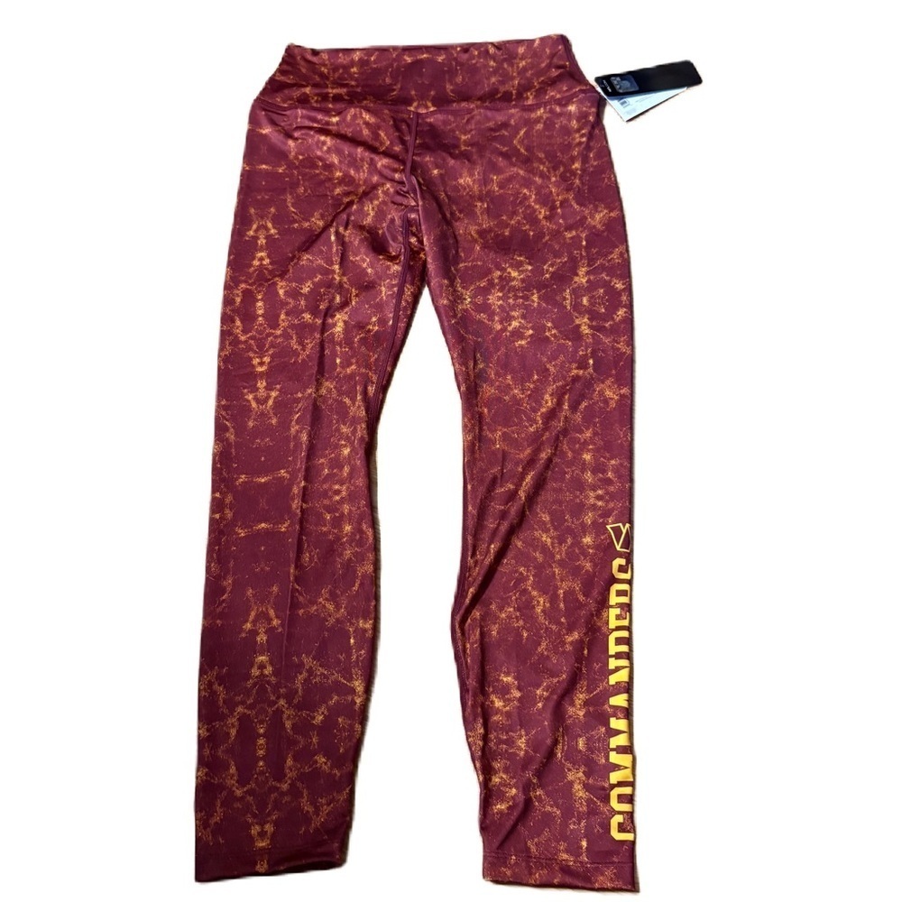 Washington Commanders Leggings NEW Large NFL Red Gold Yellow Maroon